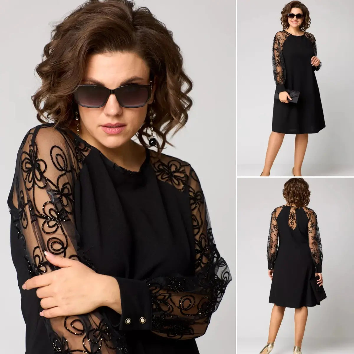 Lidia™ | La robe élégante à manches en dentelle