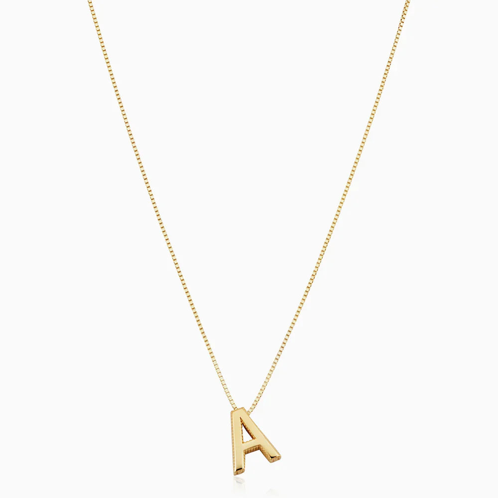 Initial letter necklace of love