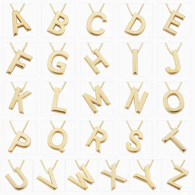 Initial letter necklace of love