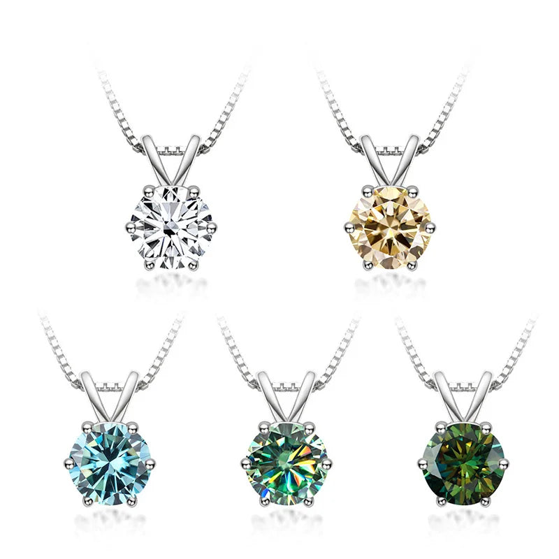 Elegant Solitaire Necklace in Moissanite