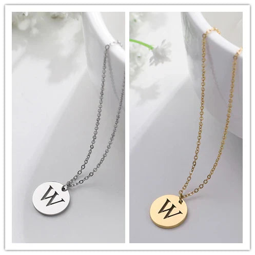 Collier Pendentif Lettre en Or Élégant
