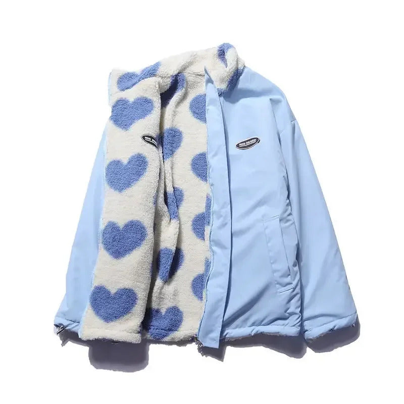 Katharina™ | Veste Réversible à Cœur – Élégance et Douceur Polyvalente