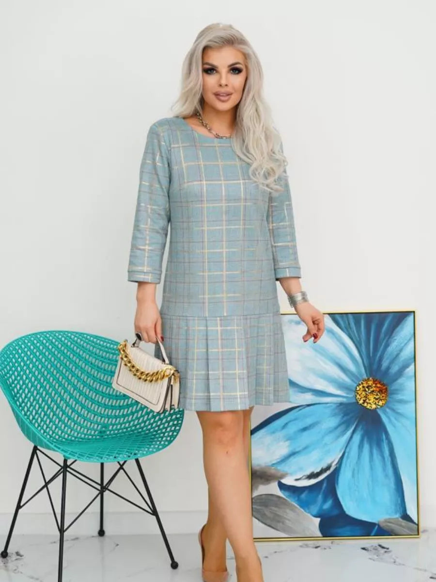 Hélène™ — Robe élégante à carreaux