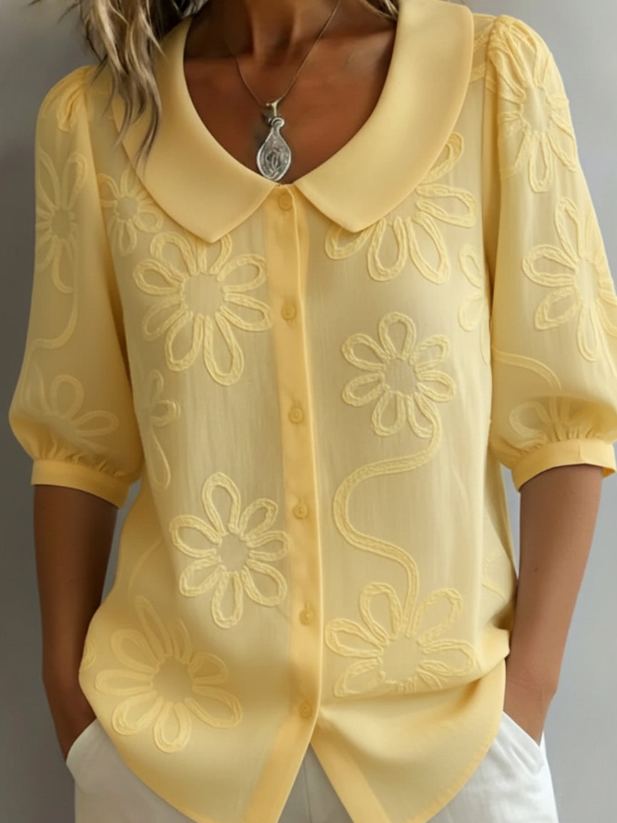 Aurélie™ - Blouse légère florale élégance naturelle
