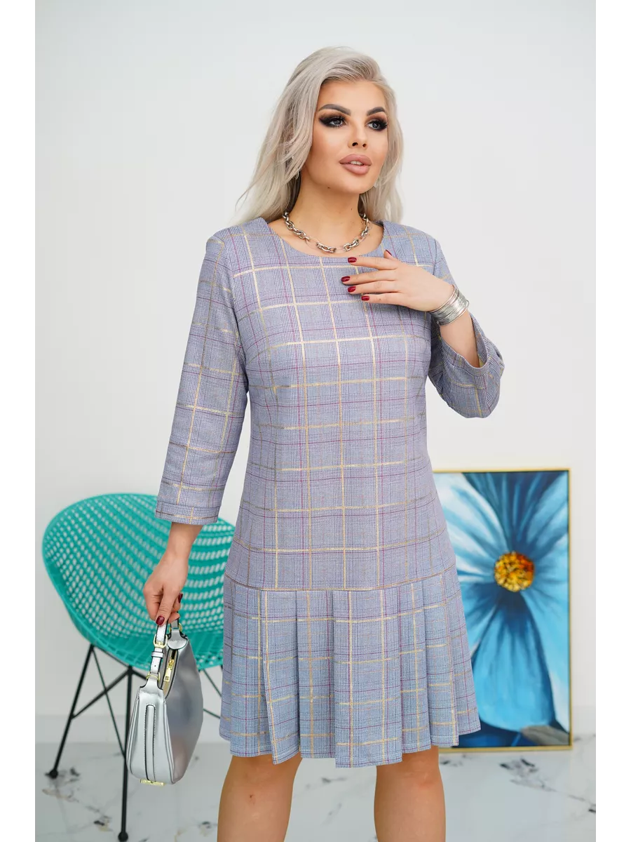 Hélène™ — Robe élégante à carreaux