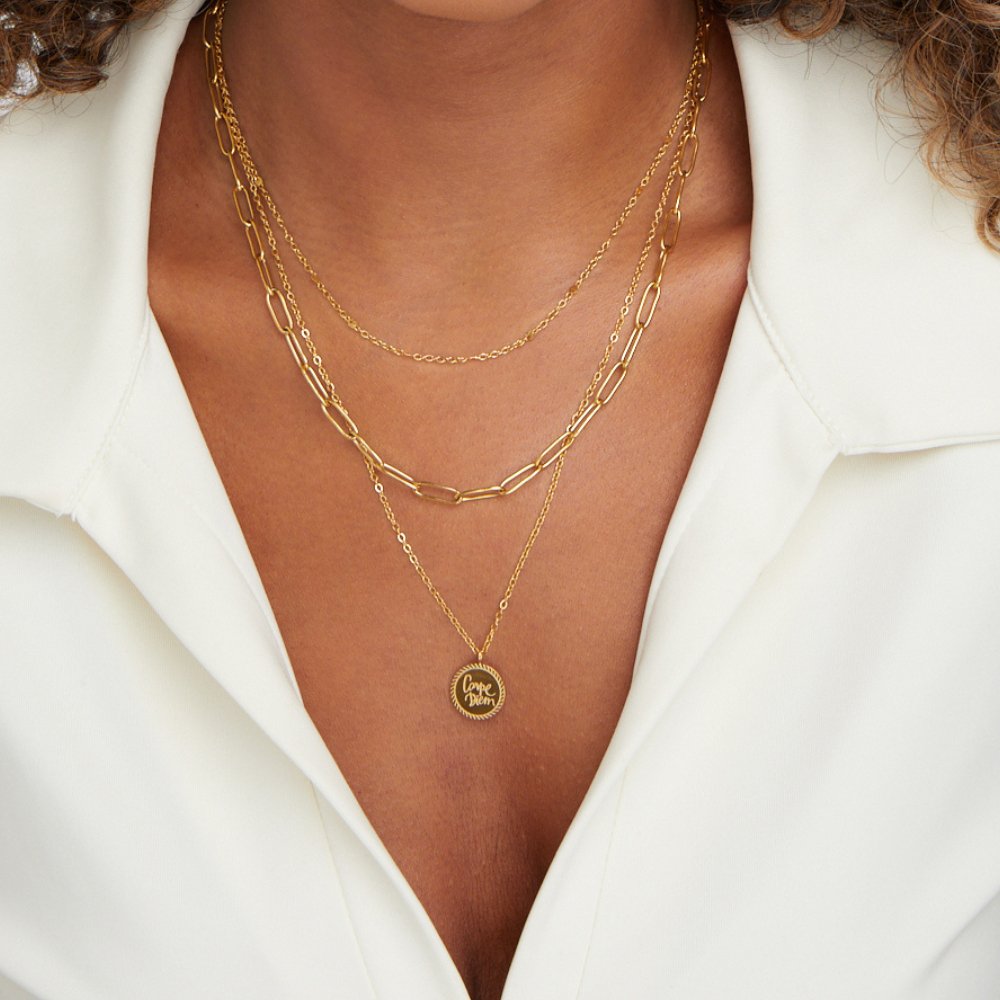 Layered Necklace with Vintage Piece