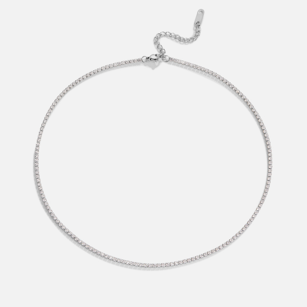 Silver Crystal Necklace