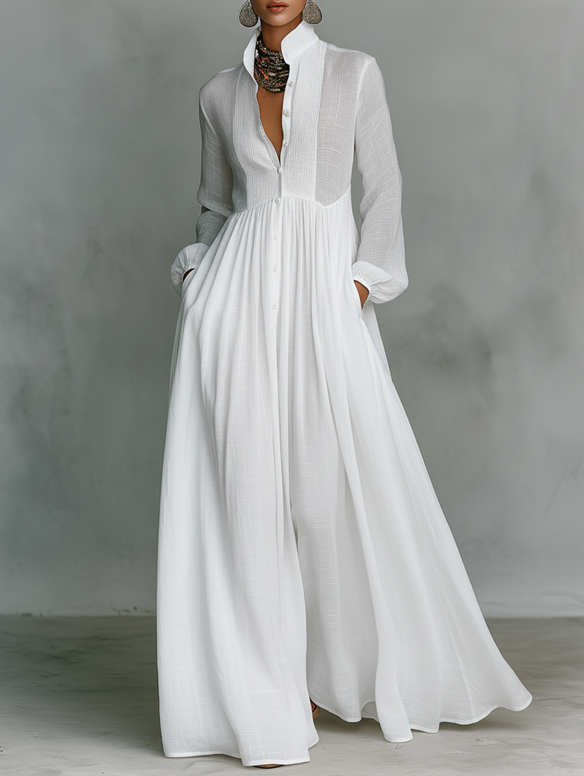 Élisa™ — Robe maxi minimaliste raffinée