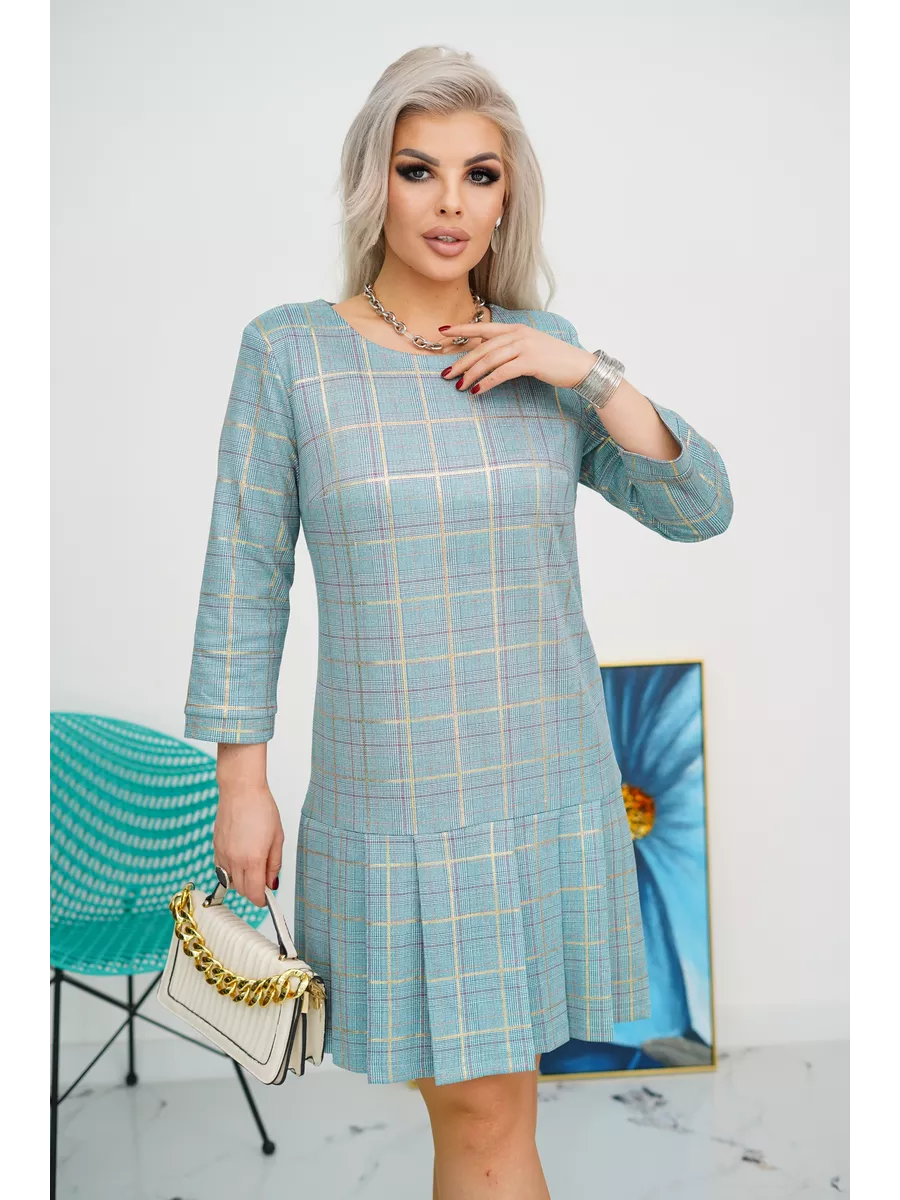 Hélène™ — Robe élégante à carreaux