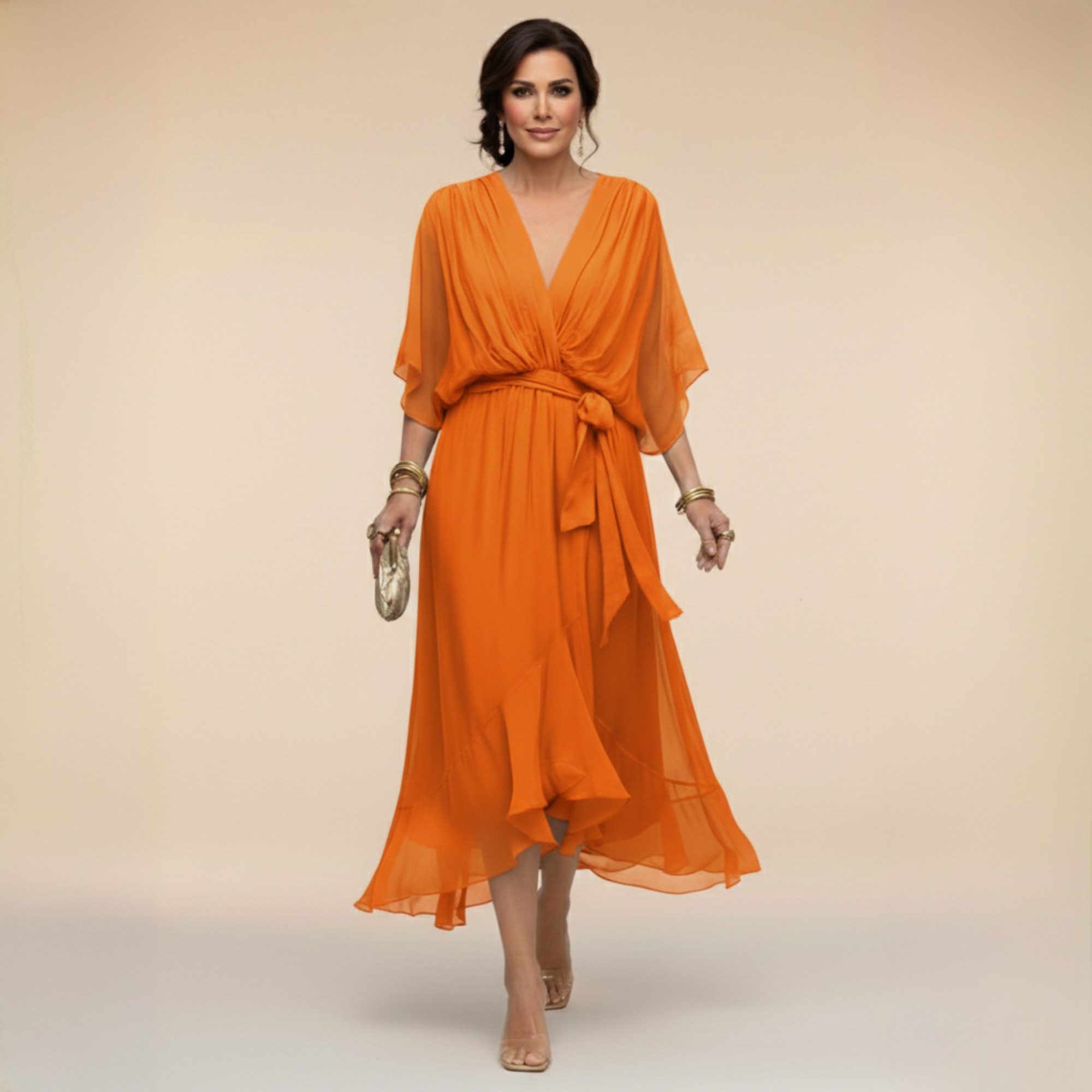 Monica — Robe longue fluide et élégante