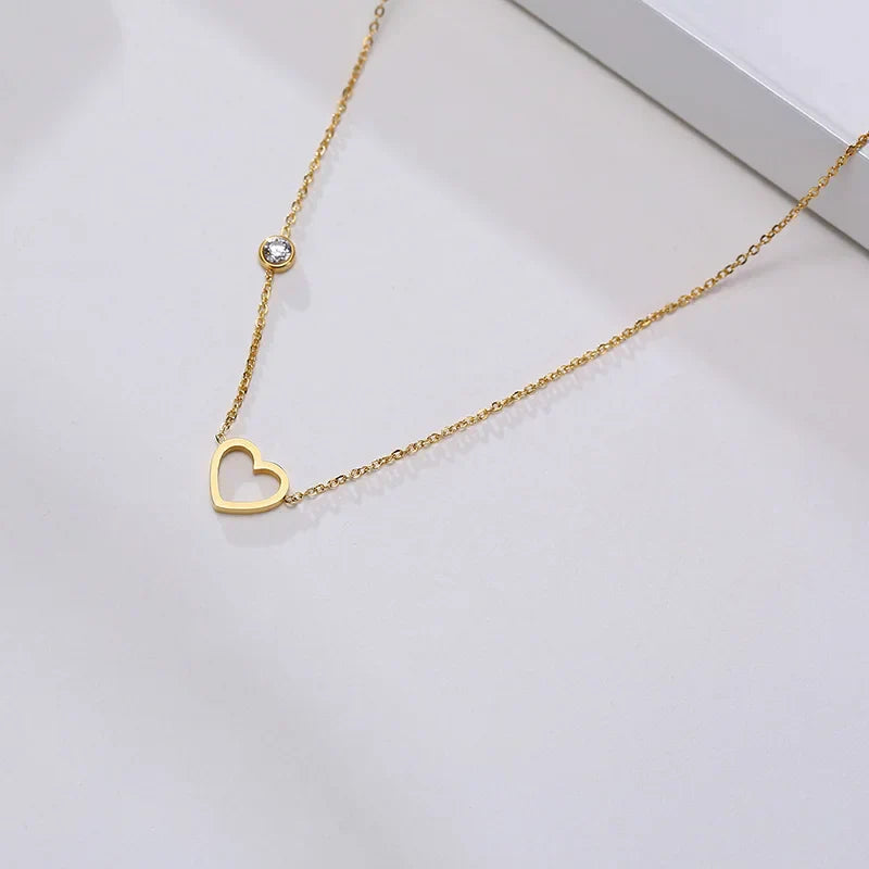 Radiant Side Cross Necklace