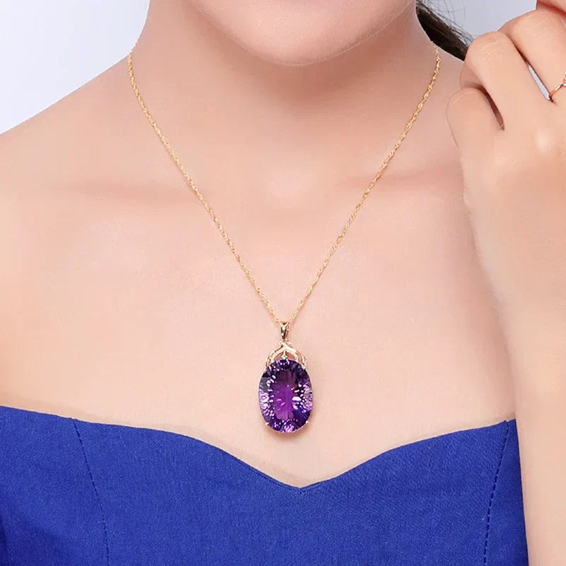 Sophisticated Crystal and Opal Pendant Necklace