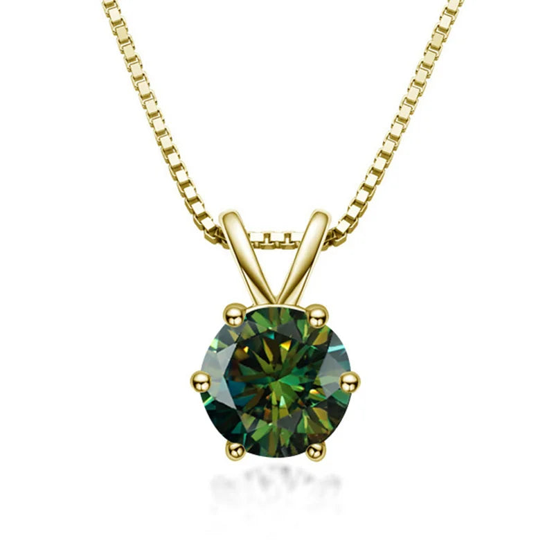 Elegant Solitaire Necklace in Moissanite