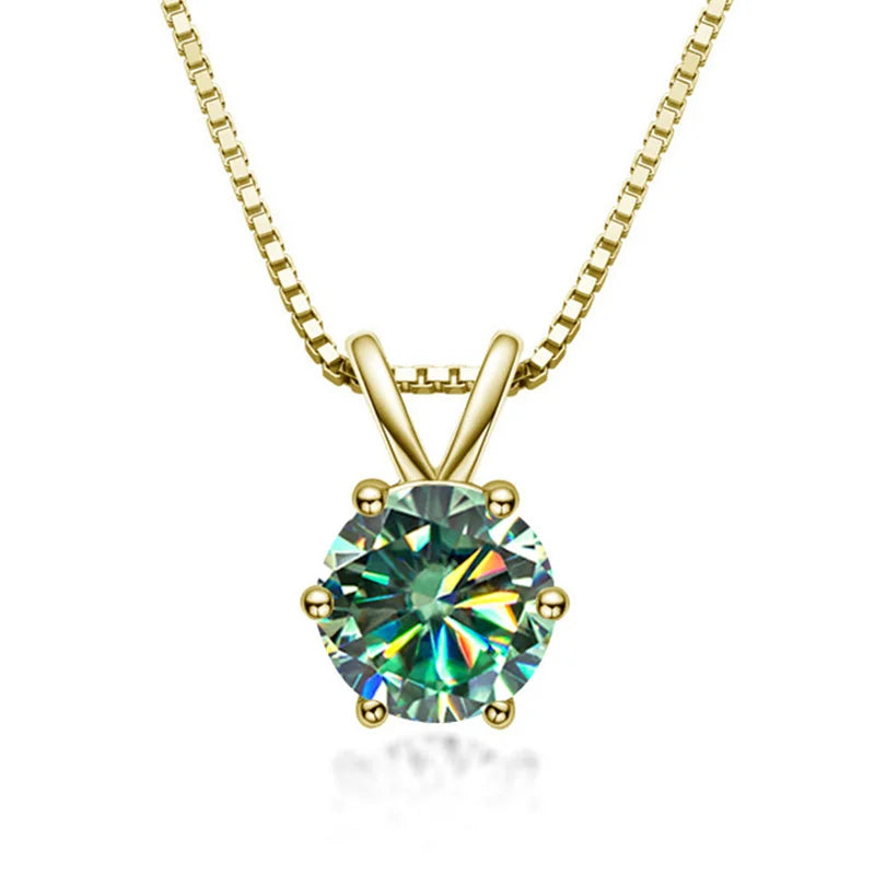 Elegant Solitaire Necklace in Moissanite