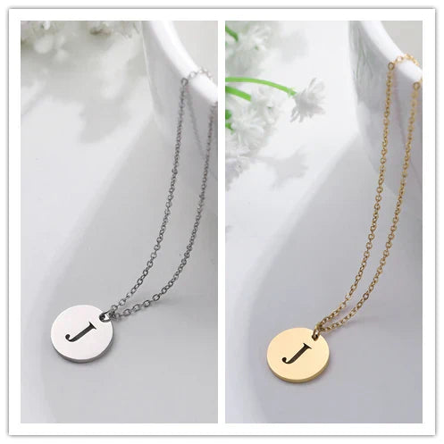 Collier Pendentif Lettre en Or Élégant