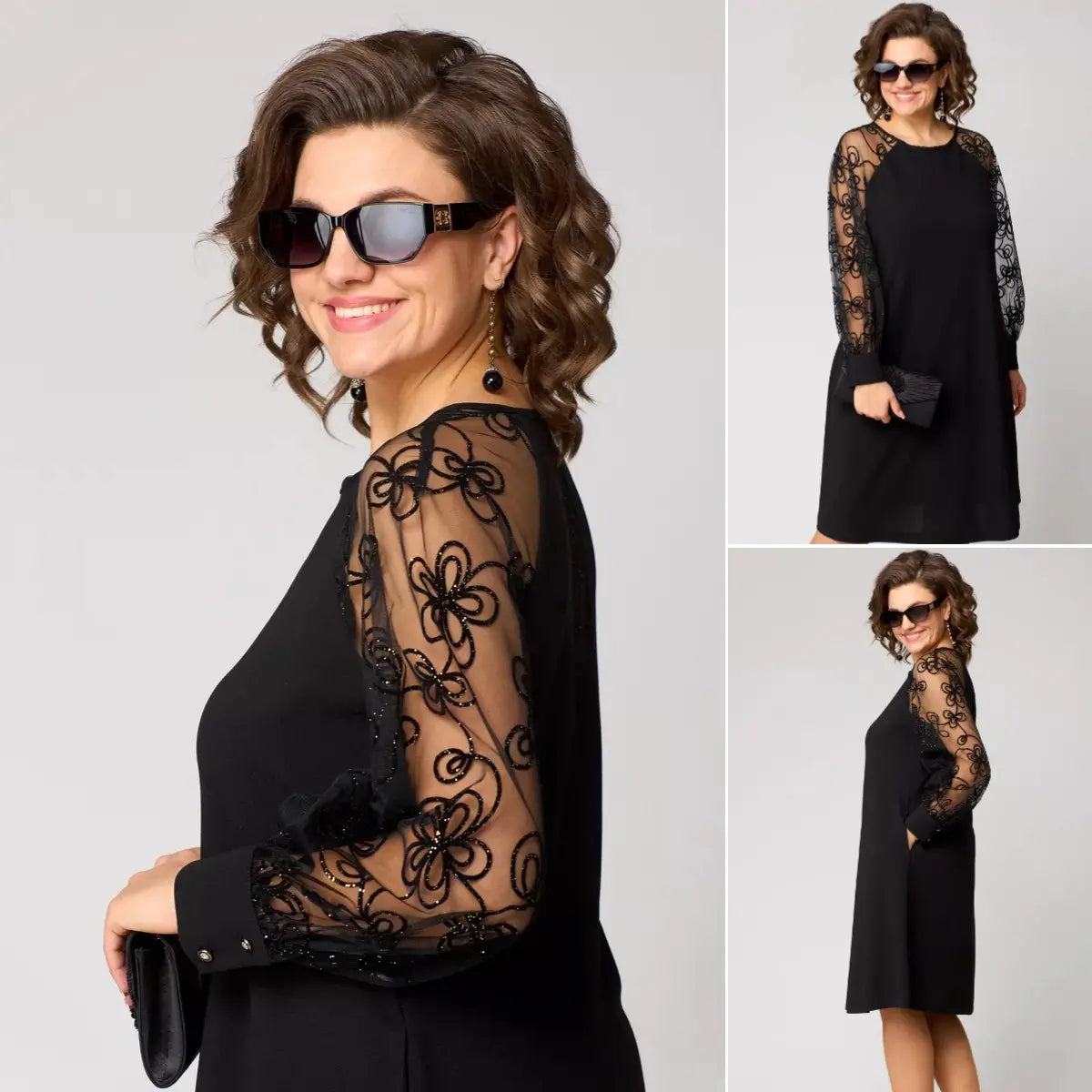 Lidia™ | La robe élégante à manches en dentelle