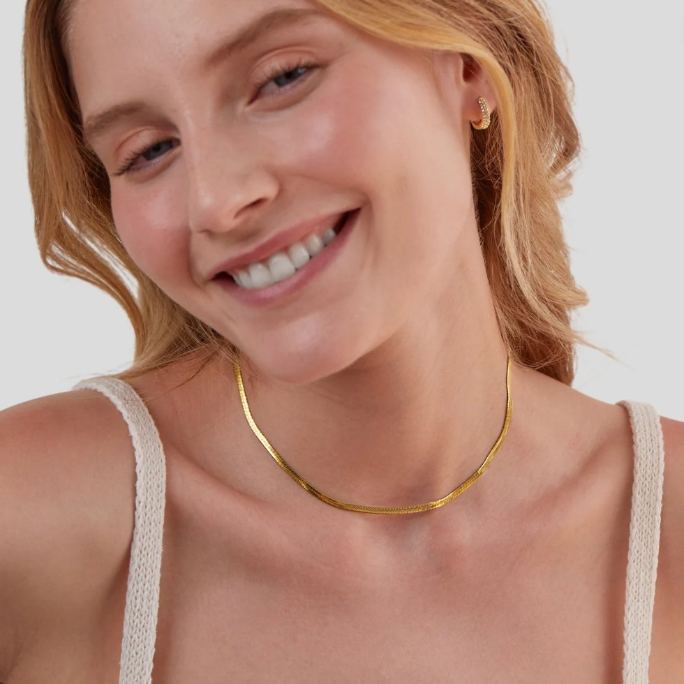Gold Snake Chain Necklace
