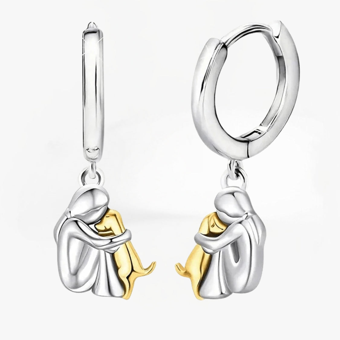 Ginny™ – Boucles d’oreilles icône chien (fermeture ronde)